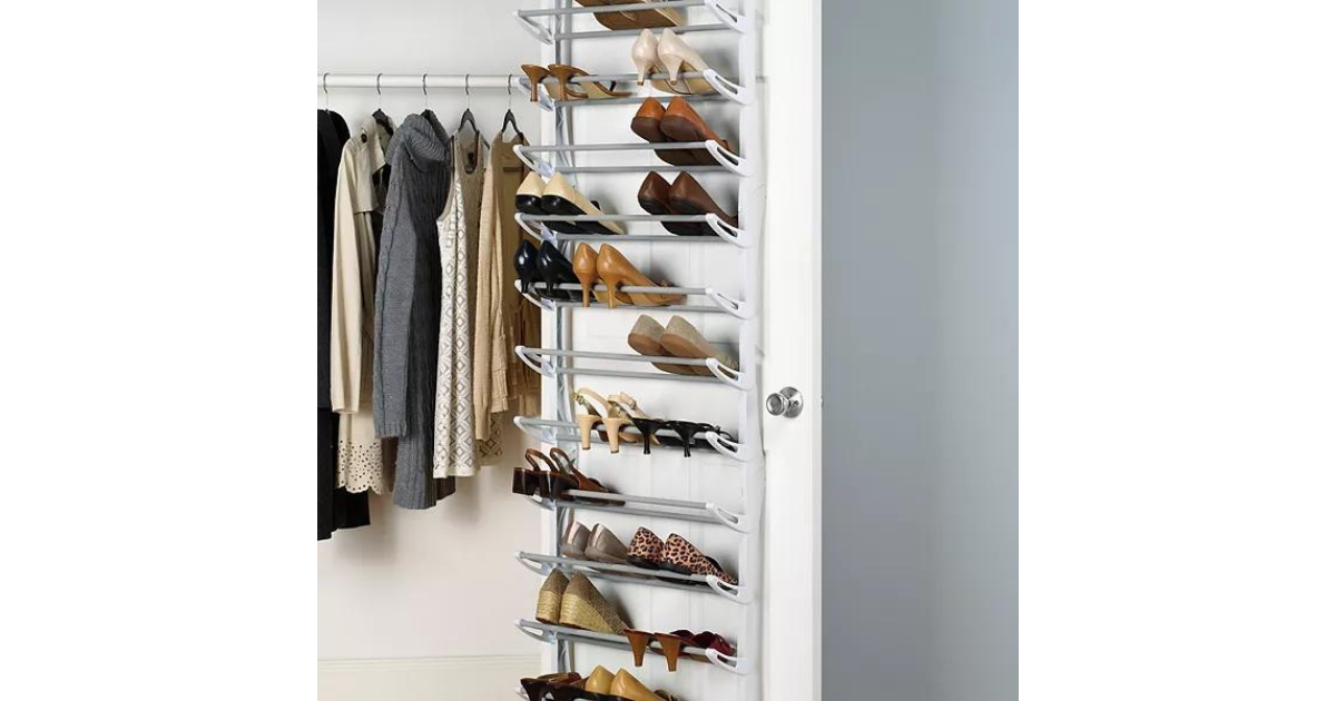 pair over the door shoe rack
