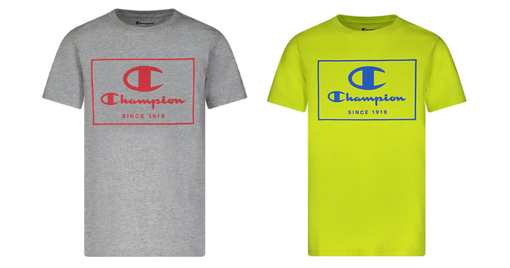 Champion Big Boys Crew Neck Short Sleeve Graphic T Shirt