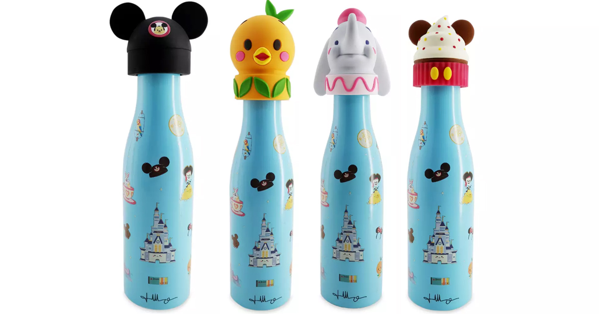 Disney Parks Stainless Steel Water Bottle and Toppers Set by Jerrod Maruyama