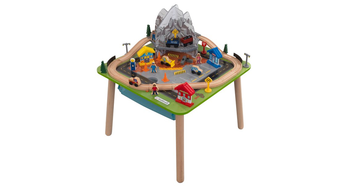KidKraft Rocky Mountain Wooden Train Set Table