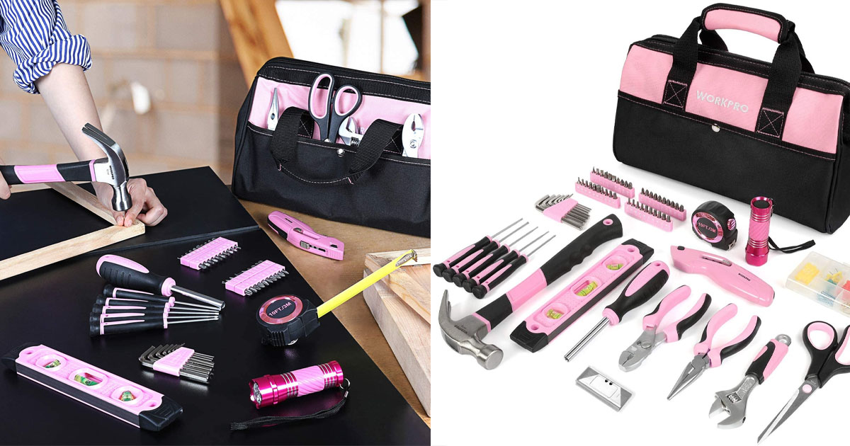 WORKPRO Pink Tool Kit