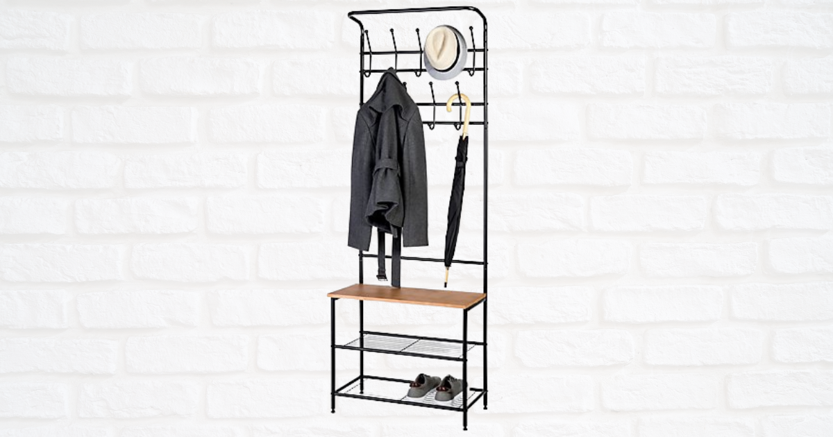 honey can do coat and shoe rack