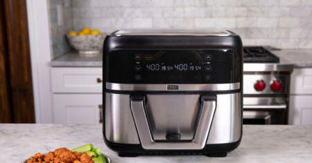 Bella Pro Series qt Digital Air Fryer with Dual Flex Basket Stainless Steel