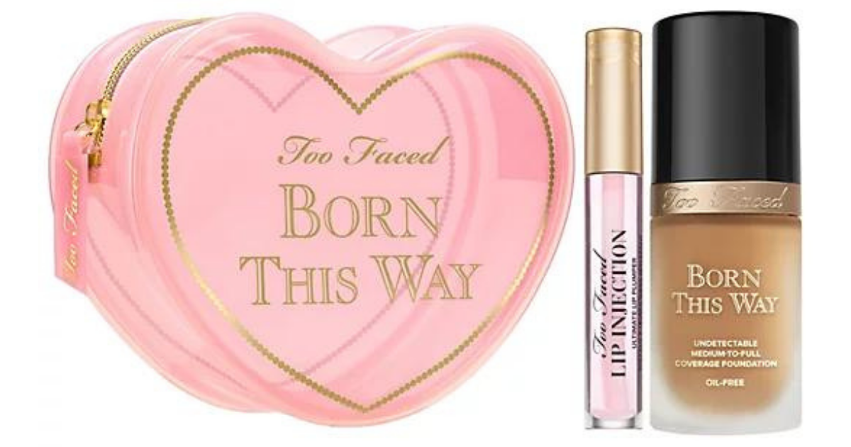 Too Faced Born This Way Foundation and Lip Injection Set