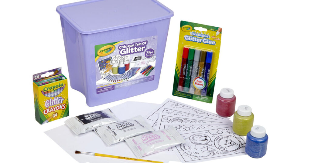 Crayola Colossal Tub of Glitter Art Set Pieces