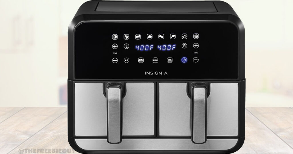 Insignia Qt Digital Dual Basket Air Fryer Black
