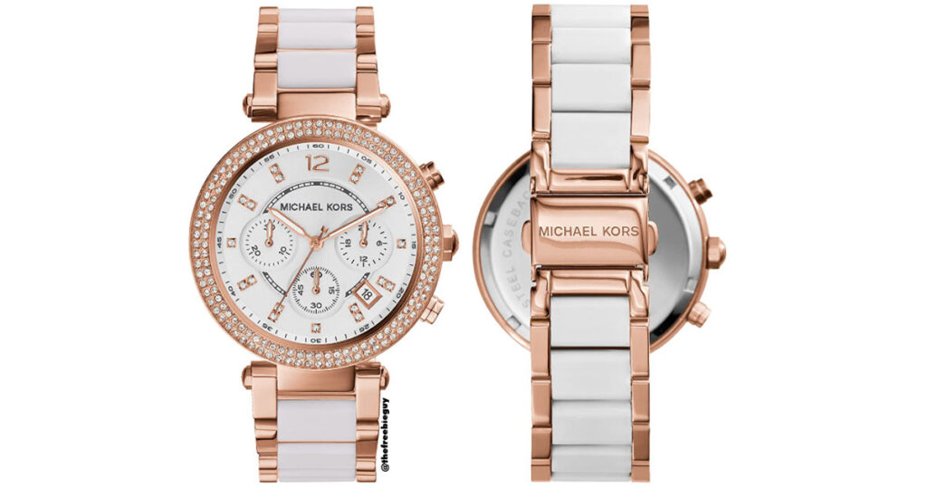 Michael Kors Parker Stainless Steel Watch With Glitz Accents