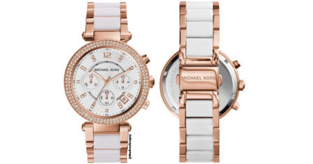 Michael Kors Parker Stainless Steel Watch With Glitz Accents