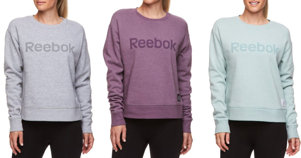 Reebok Womens Cozy Crewneck Sweatshirt with Graphic