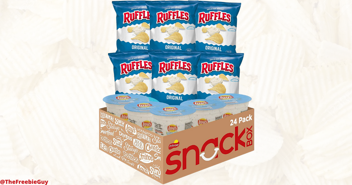 Ruffles Original Lays Creamy Ranch Dip Cups Variety Pack