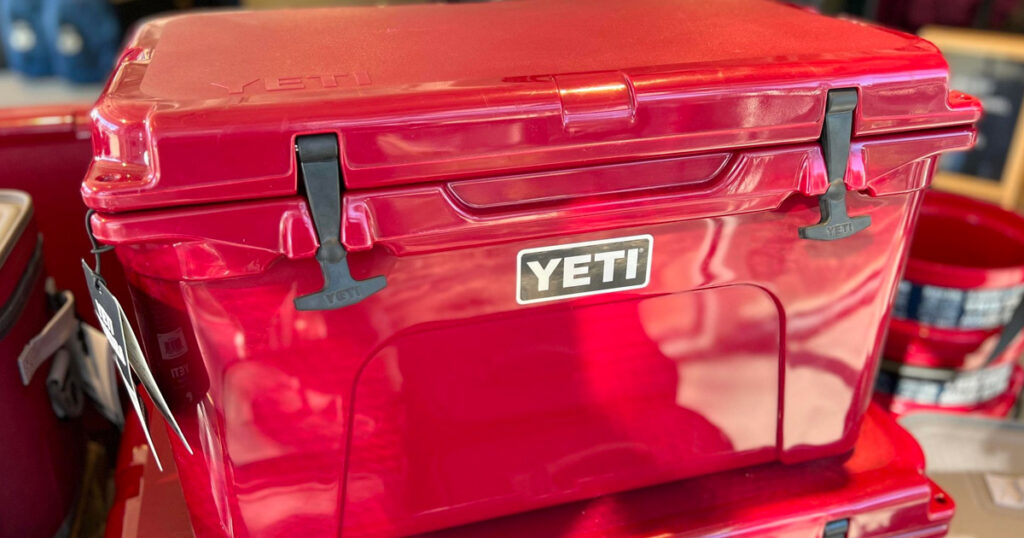 red YETI cooler