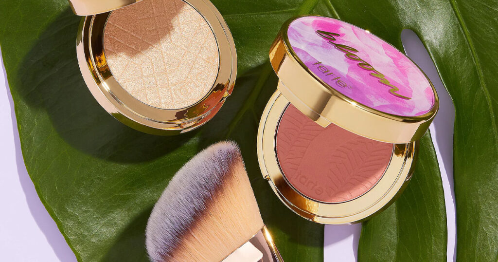 tarte Amazonian Clay Blush Highlighter Duo Cheek Lifter Brush