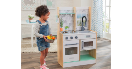 KidKraft Lets Cook Wooden Play Kitchen Natural