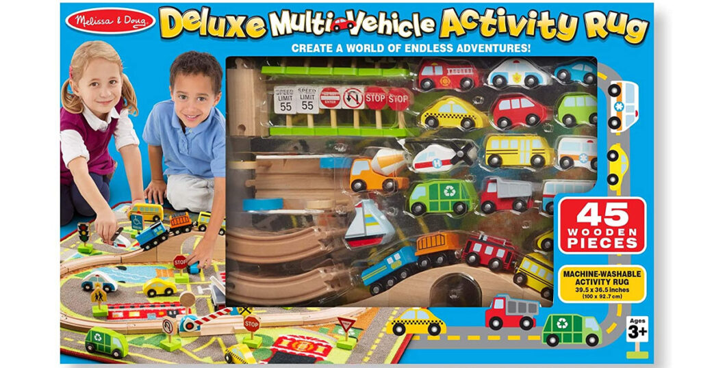 Melissa Doug Deluxe Multi Vehicle Activity Rug