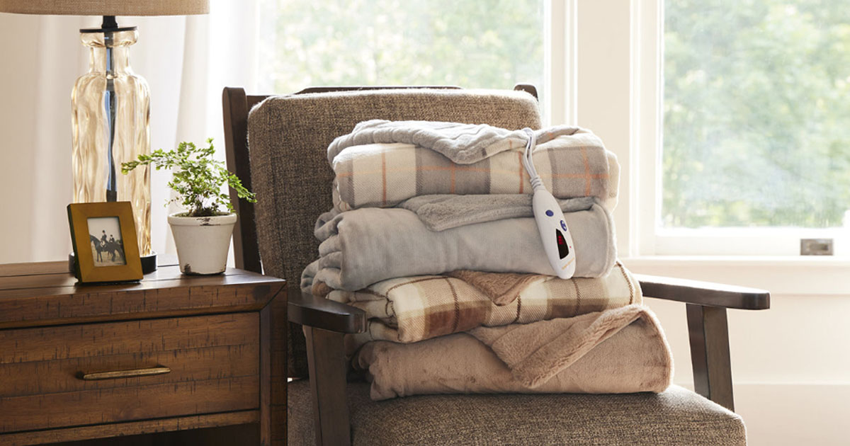 Biddeford Heated Fur Electric Throws