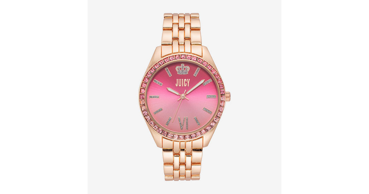 Juicy By Juicy Couture Womens Rose Goldtone Bracelet Watch