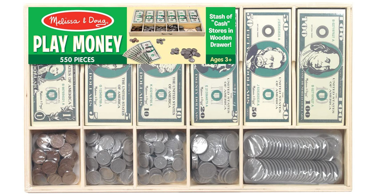 Melissa Doug Play Money Set