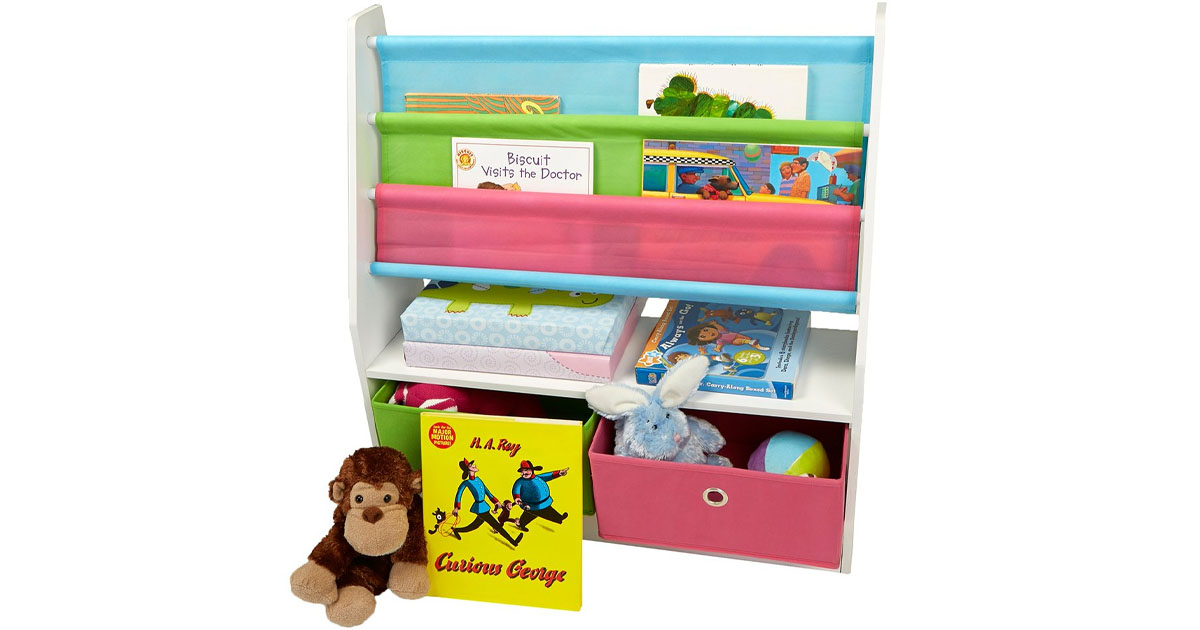 Mind Reader White Green Sling Bookcase