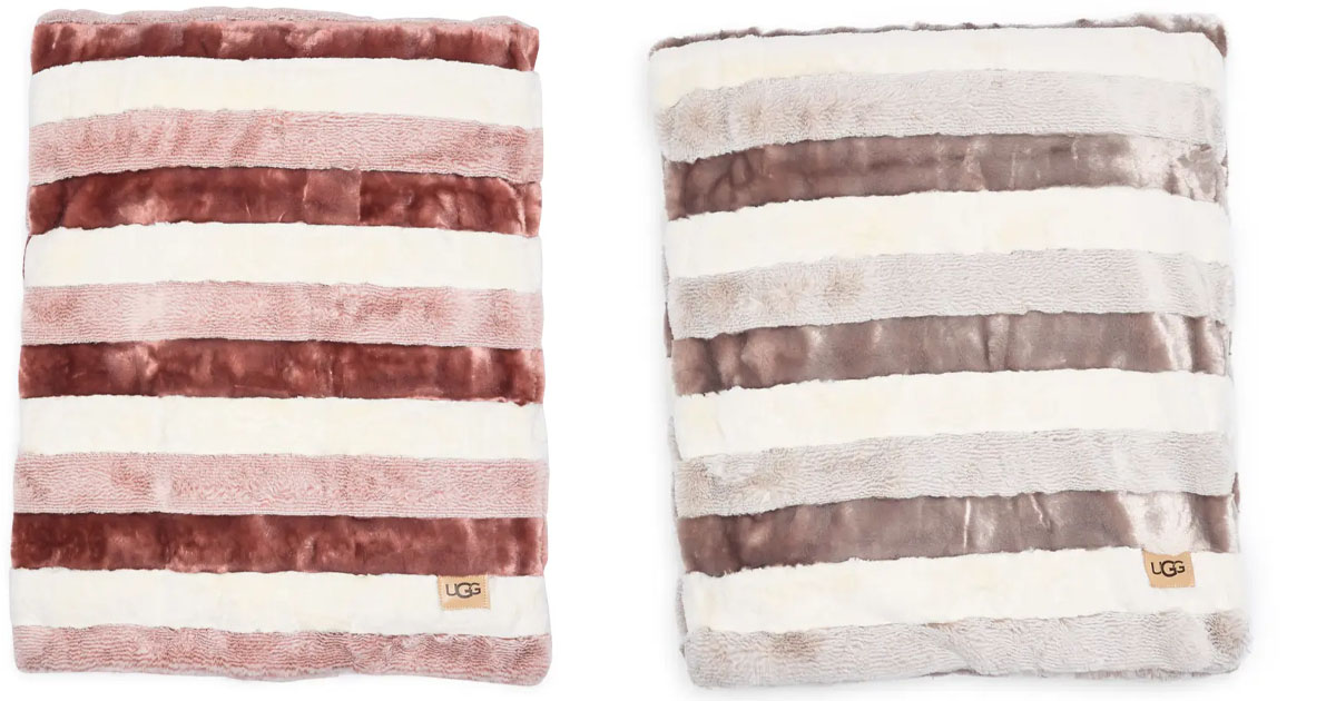 Ugg Breton Faux Shearling Throw Blanket