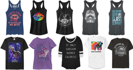 graphic tees and tanks