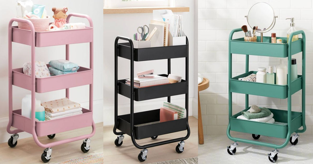 Tier Metal Utility Cart