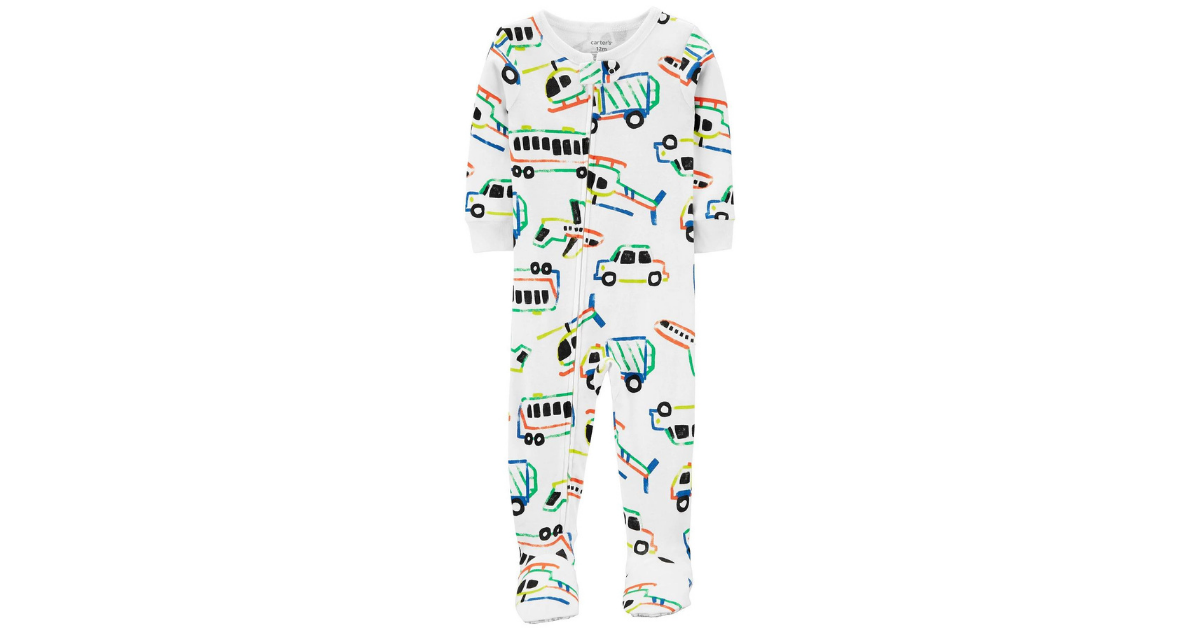 Baby Boys One Piece Vehicle Snug Fit Footie Pajama