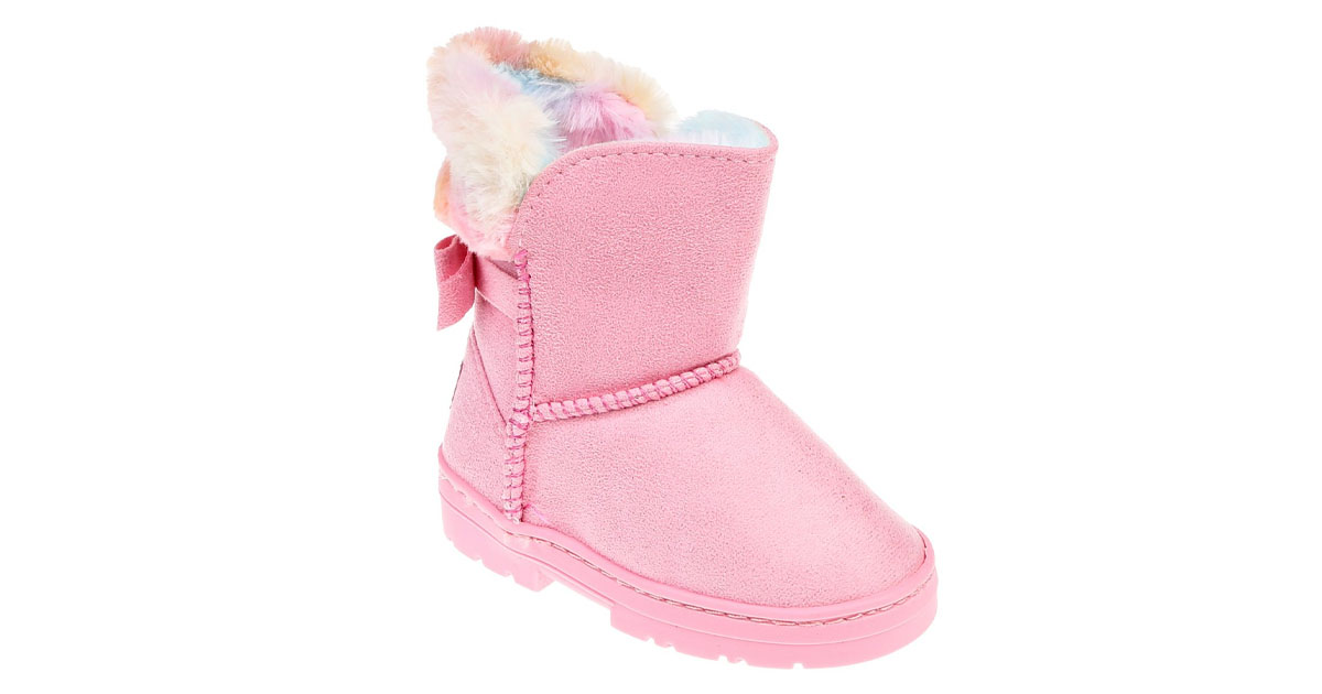 Bebe Pink Fold Over Winter Boot Girls