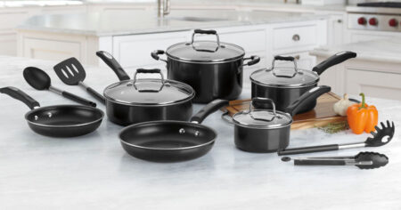 Cuisinart Piece Cookware Set Black
