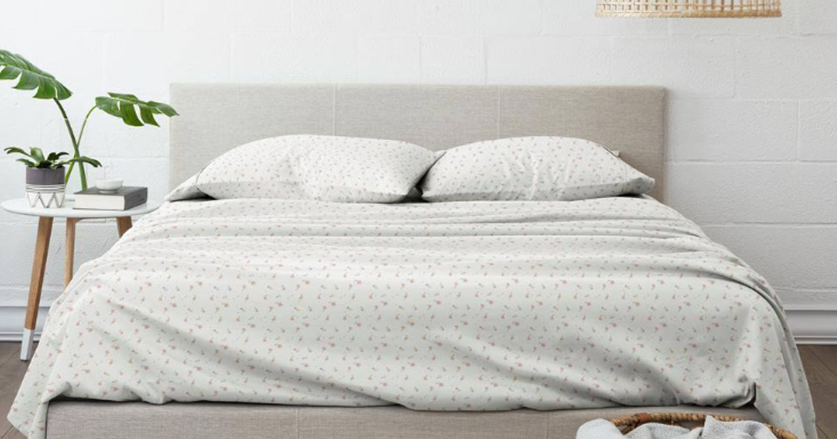 Home Collection Piece Pink Floral Microfiber Full Sheet Set