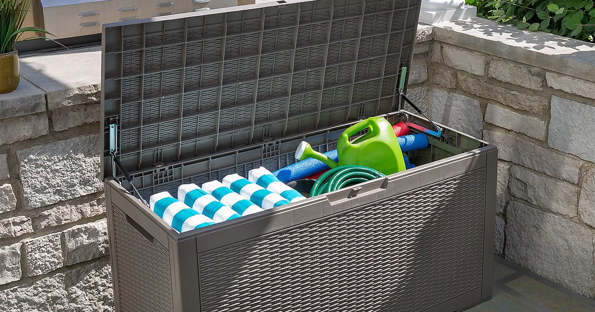 Honey Can Do Large Outdoor Storage Deck Box Gallon