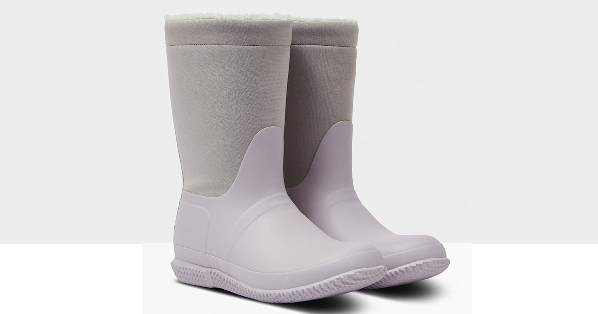 Hunter Haze Pink Original Roll Top Sherpa Boot