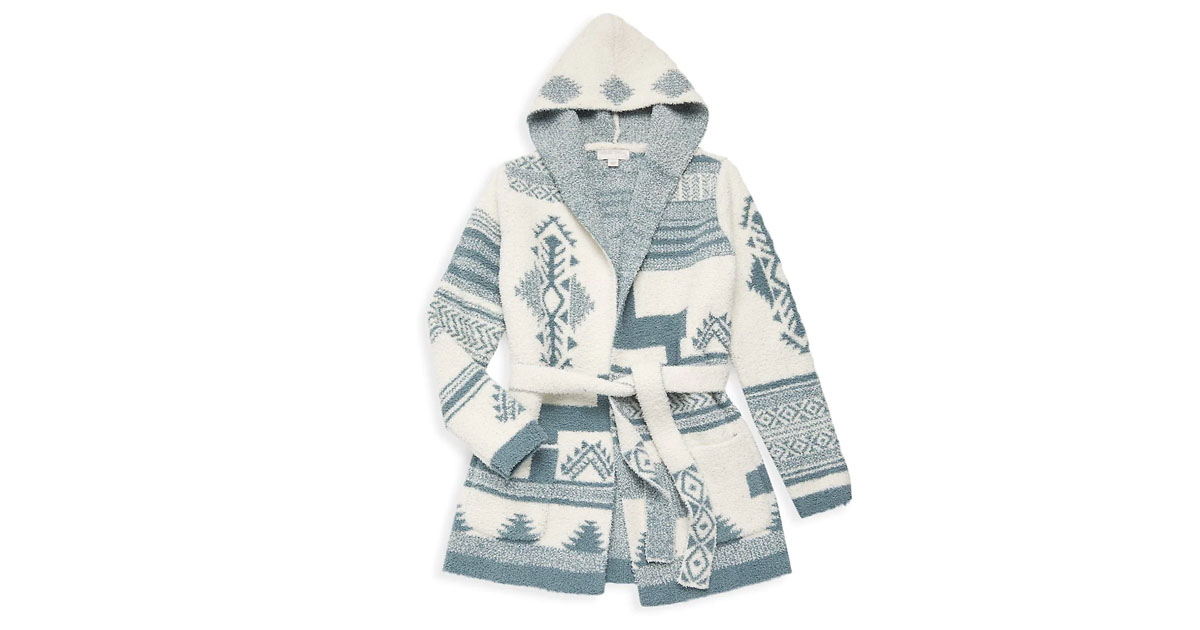 Little Girls Girls Patchwork Hooded Cardigan