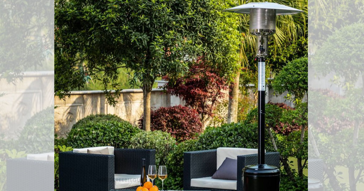 Portable Outdoor Propane Patio Heater Hammered Black Legacy Heating