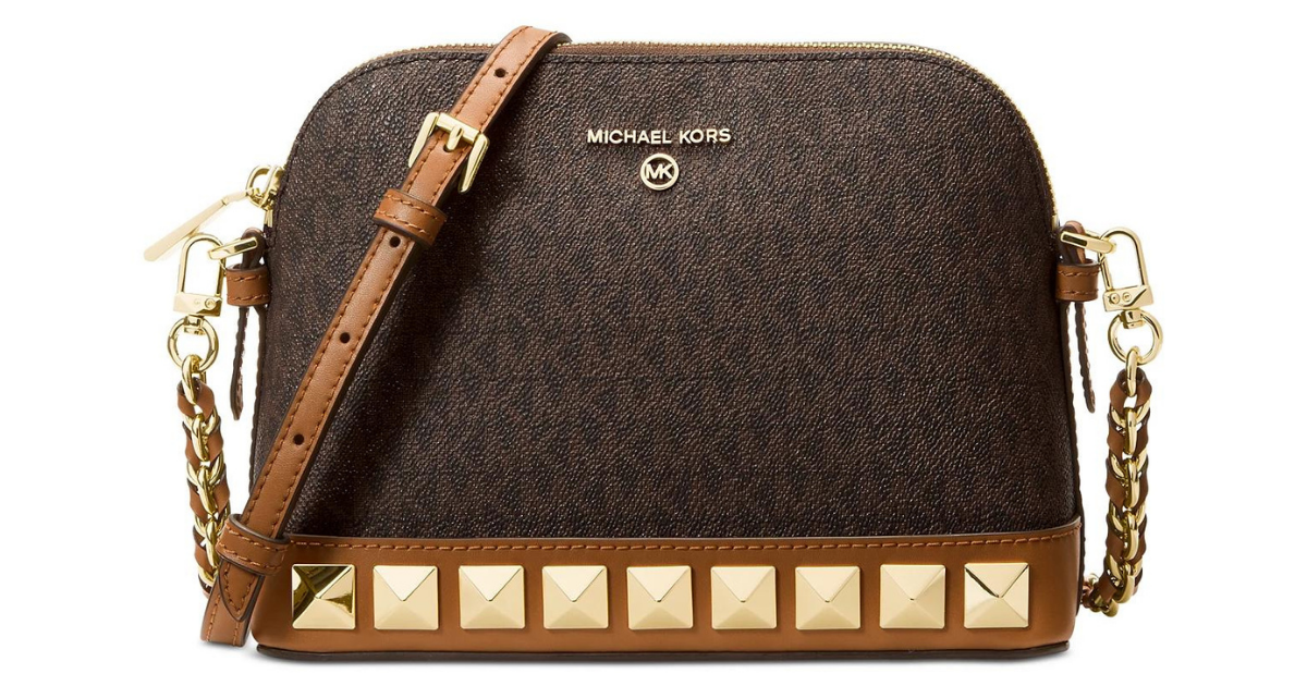 Signature Jet Set Charm Studded Dome Crossbody