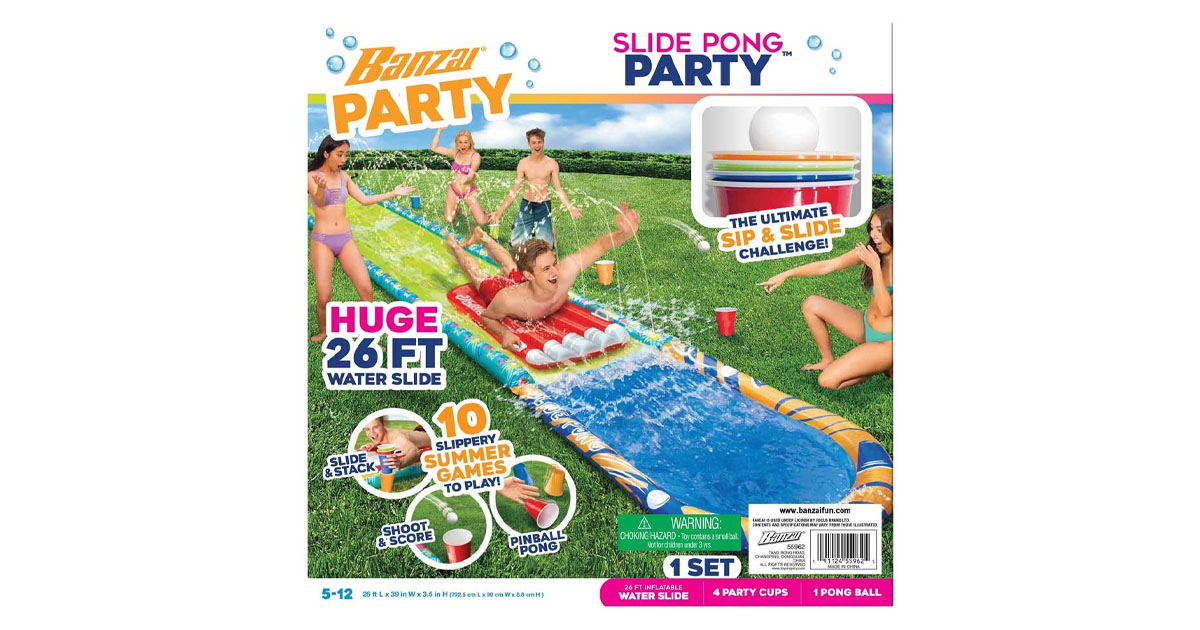 Slide Pong Party Water Slide Set