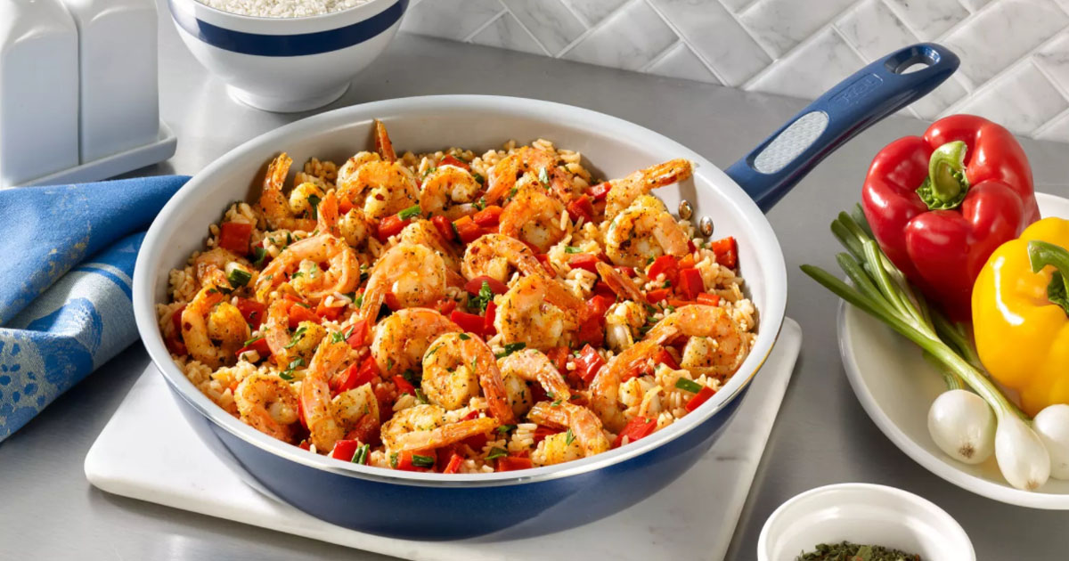 T fal Pure Cook Ceramic Nonstick Inch Aluminum Fry Pan in Blue