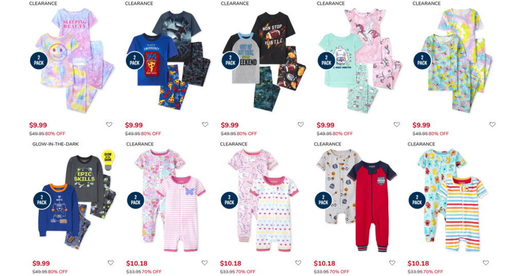 childrens place off pajamas