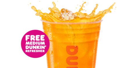 free dunkin refresher perks