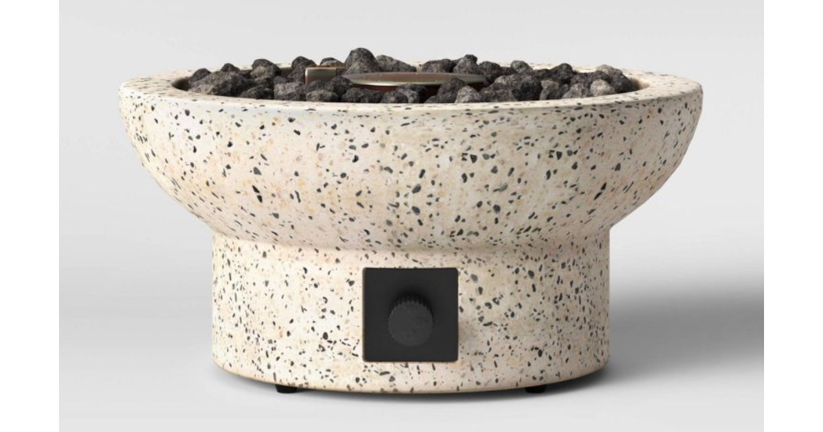 Terrazzo Propane Tabletop Fireplace Beige Project ™