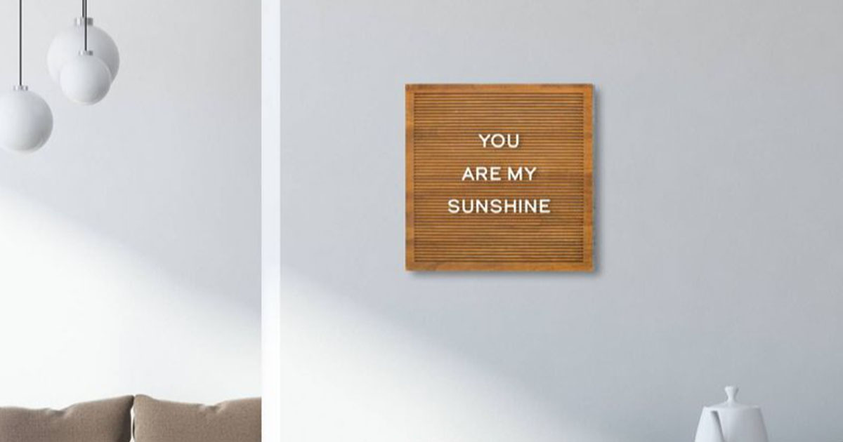 x Wood Letter Board Brown Threshold