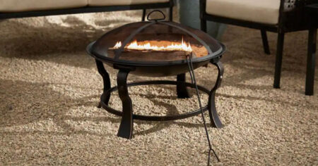 in Ashmore Round Steel Fire Pit