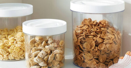 pc Round Airtight Canister Set White Brightroom