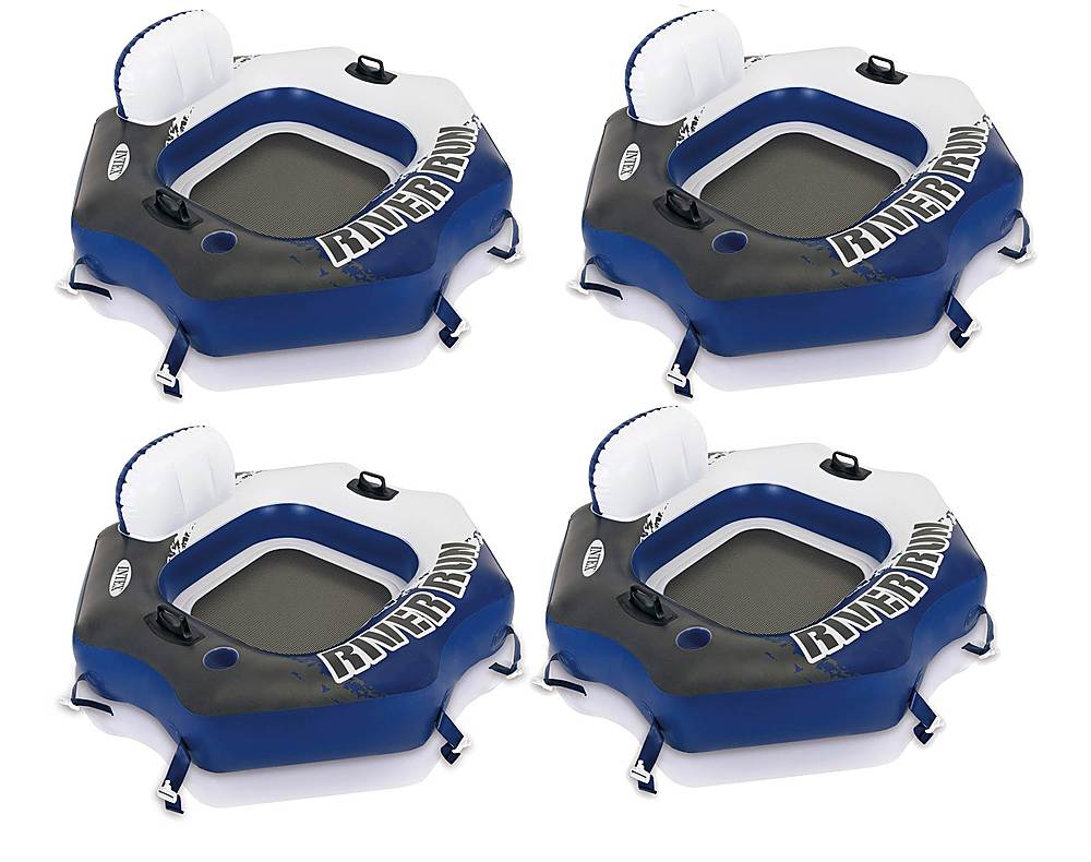 four pack of intex river run inflatables
