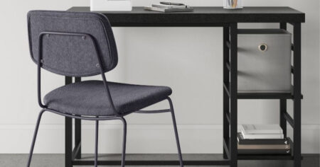 Adjustable Storage Desk Black Room Essentials