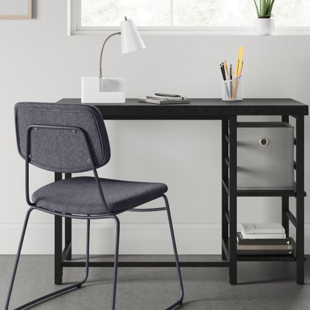 Adjustable Storage Desk Black Room Essentials