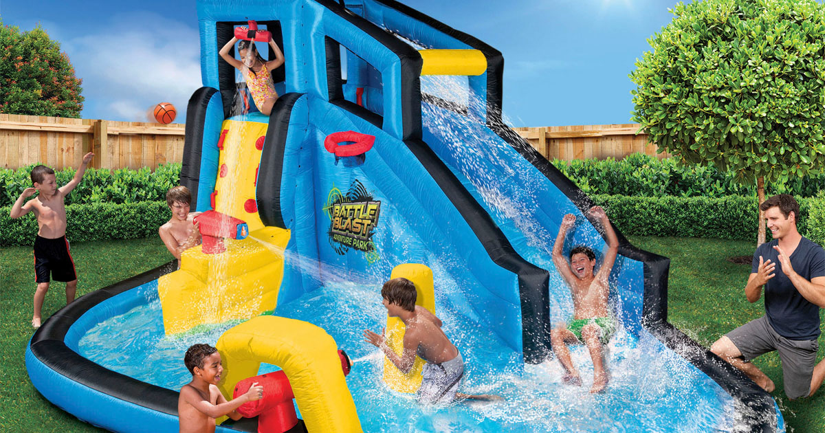 Banzai Battle Blast Inflatable Water Park