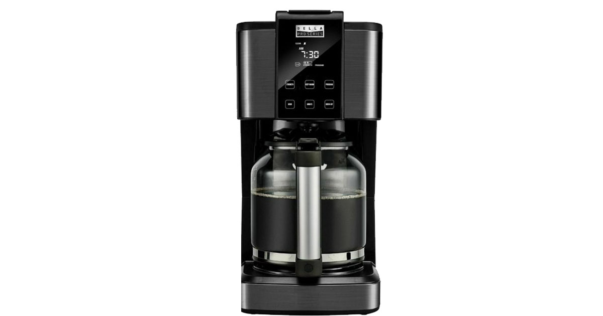 Bella Pro Series Cup Touchscreen Coffee Maker Black Stainless Steel