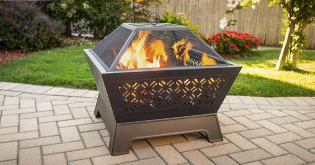 Calipso Square Wood Burning Fire Pit Pleasant Hearth
