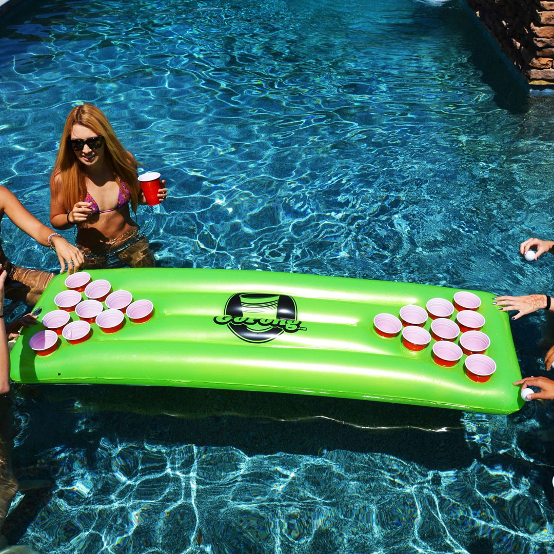 GoPong Pool Pong Table Inflatable Floating Beer Pong Table