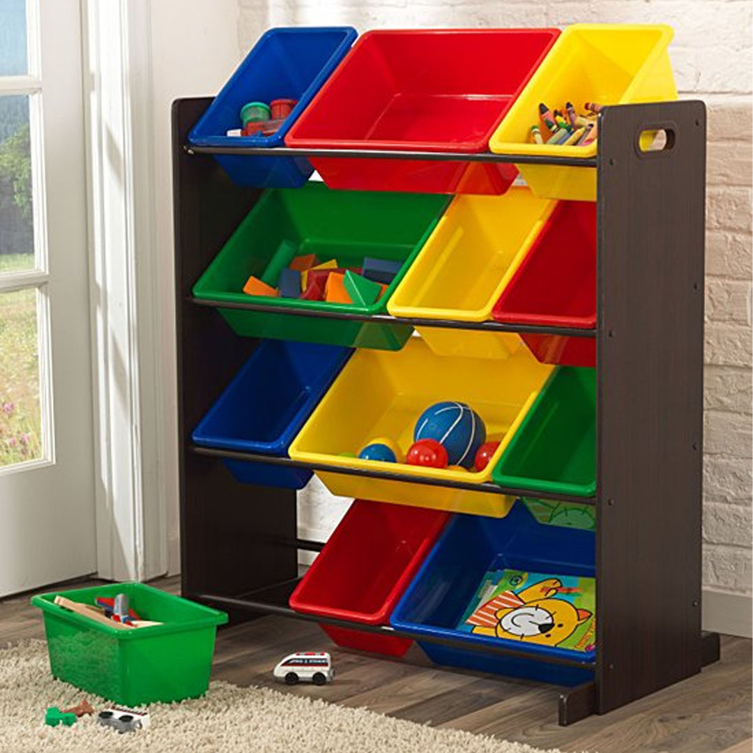 KidKraft Espresso Bin Sort It Store It Organizer